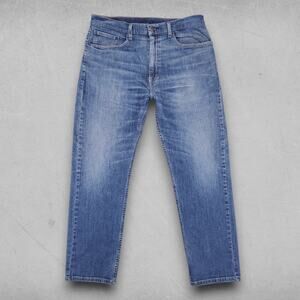 Levis 505 Jeans Men 36x30 Md Blue Straight Leg Zip Fly 90s Retro Casual Minimal